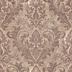 Vintage floral pattern with elegant ornamental design on textured background
