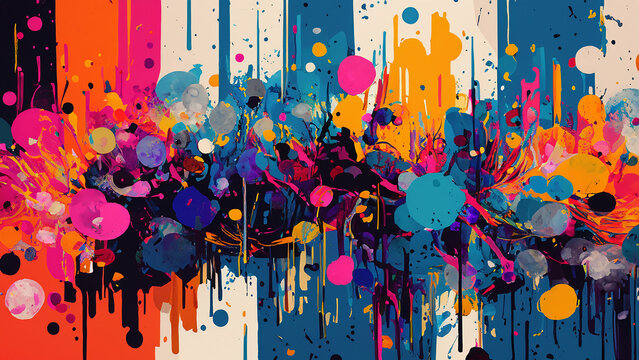 abstract colorful background with splashes