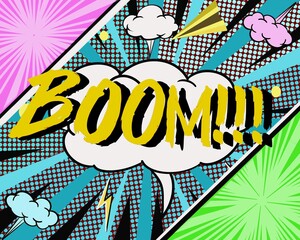 book explosion comic scane