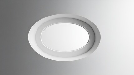 Obraz premium An oval template with generous blank space, perfect for creating customized poster designs or mockups against a pristine white backdrop.