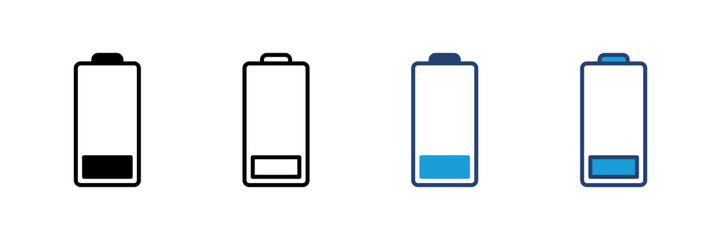Battery vector icon. battery charge level. battery Charging icon