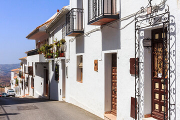 Typical hilly street in Mijas