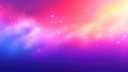 Abstract Purple, Pink, and Yellow Background with White Glimmering Lights