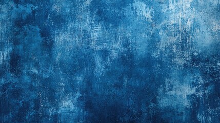 Fototapeta premium Abstract Blue Textured Background with Scratches and Faded Paint
