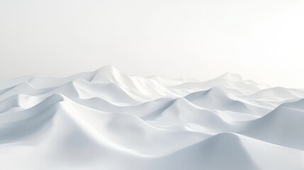 Obraz premium Abstract White Landscape with Smooth, Flowing Hills
