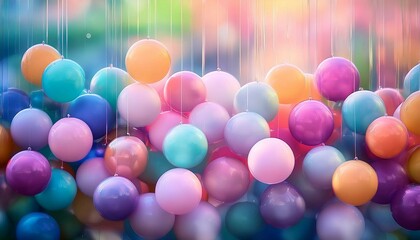 colorful balloons on the table