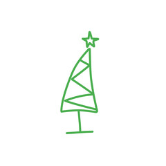 pine tree thin line icon