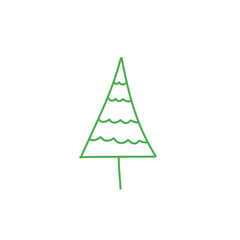 pine tree thin line icon