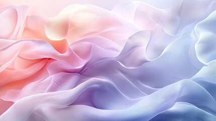 Fototapeta premium Soft flowing fabric in pastel colors, smooth texture, elegant design.