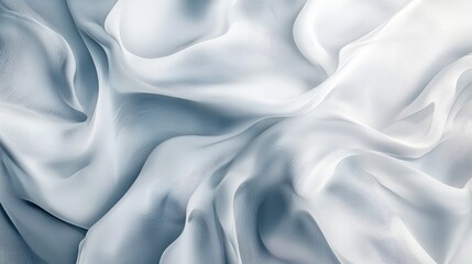 Obraz premium Abstract Wavy Pattern of White Fabric with Subtle Lines