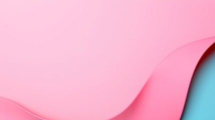 Colorful paper waves in pink and blue, isolated on white background.