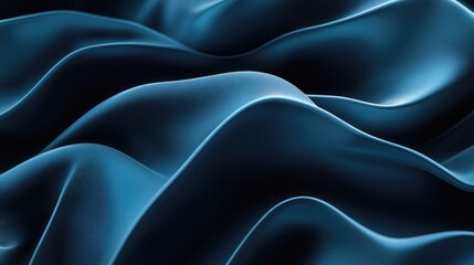 Obraz premium Abstract Blue Wavy Fabric Texture Background