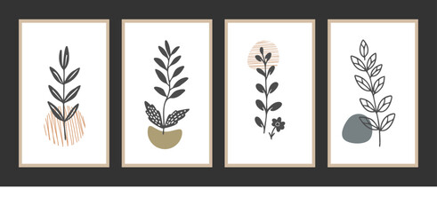 Modern boho abstract trendy background design.