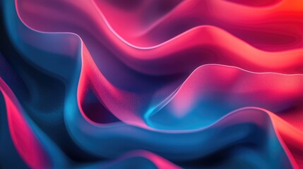 Obraz premium Abstract Wavy Form in Blue and Red Hues