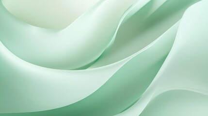 Abstract Green Wavy Background with Light and Dark Shades
