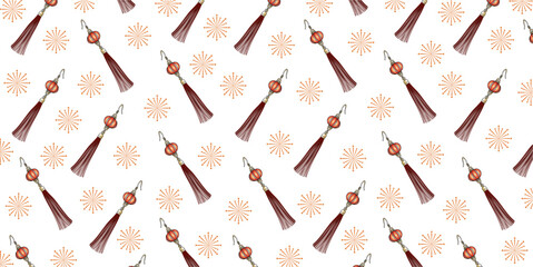 chinese earring vector design, jewelry for chinese new year eps 3