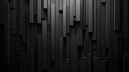 Abstract Black Rectangular Wall Pattern