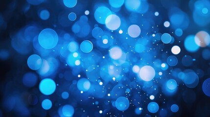 Abstract Blue and White Bokeh Background