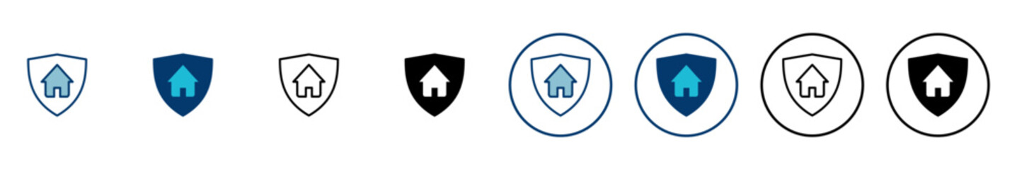 Home insurance icon vector isolated on white background. home protection icon