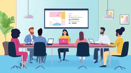 Business Meeting Illustration