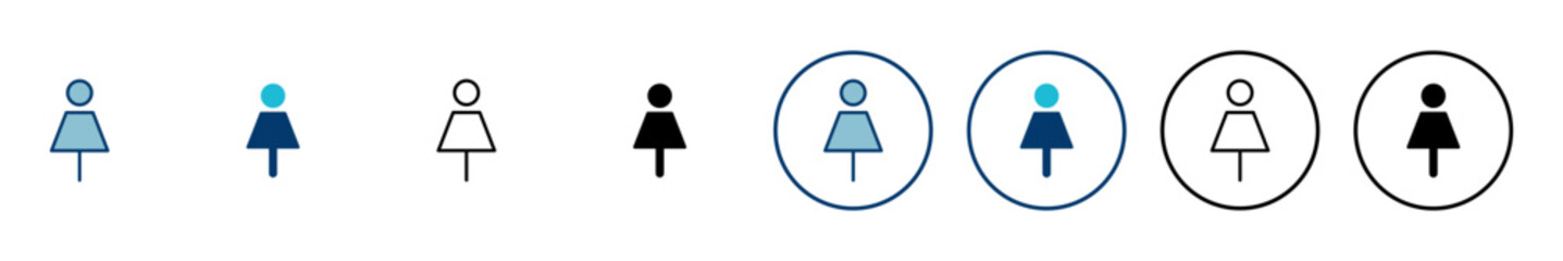 Female icon vector isolated on white background. woman icon vector