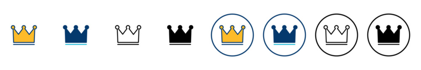 Crown Icon vector isolated on white background. Crown symbol. Crown vector icon