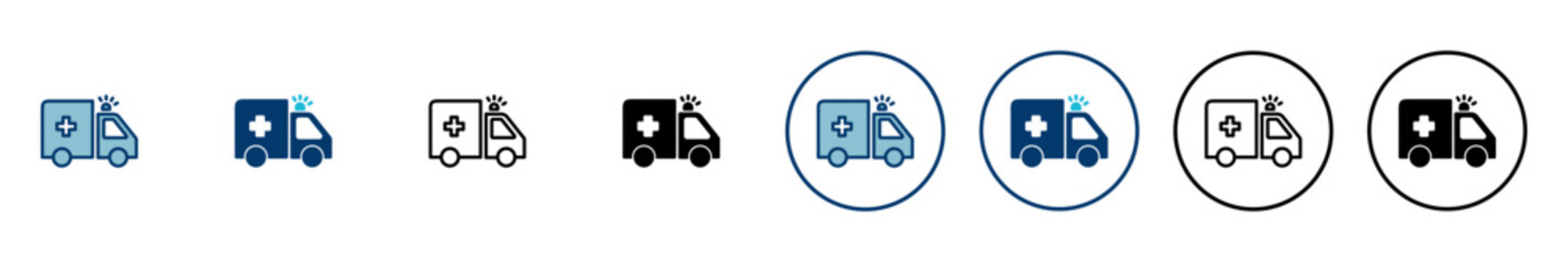 Ambulance Icon vector isolated on white background. Ambulance Icon Design. ambulance truck icon vector © Oliviart