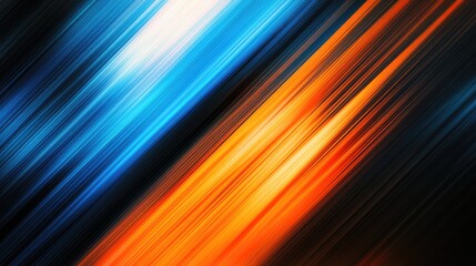 Abstract Diagonal Lines with Blue and Orange Gradient