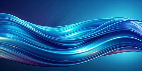 Fototapeta premium Abstract Blue Flowing Swirls On A Vibrant Background