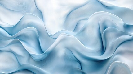 Obraz premium Abstract Blue Fabric with Curved Lines