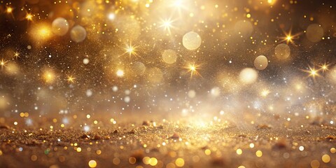 A shimmering background of golden sparkles and soft light, creating an ethereal and celebratory atmosphere.