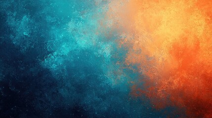 Obraz premium Abstract Textured Background in Blue and Orange Hues