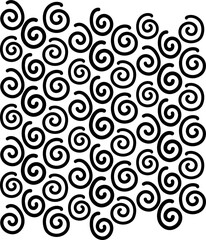 vector seamless pattern with a spiral. Linear minimalistic background for fabric, clothing, and paper design.