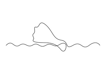 Continuous one line drawing of hot spicy and crispy fried chicken fast food store logo vector illustration