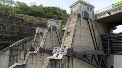 Water gate of dam in Hydropower Plant