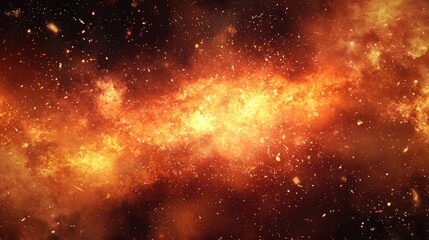 Naklejka premium Abstract Fire and Sparkles Background