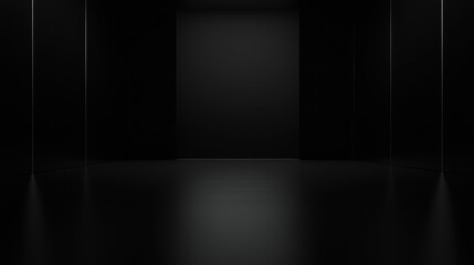 Black Room with a Single Light Source at the Center