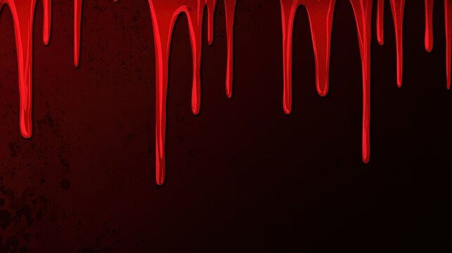 A dramatic abstract background showcases vivid red paint dripping down a dark surface, creating a striking contrast. Perfect for horror-themed projects and artistic designs.