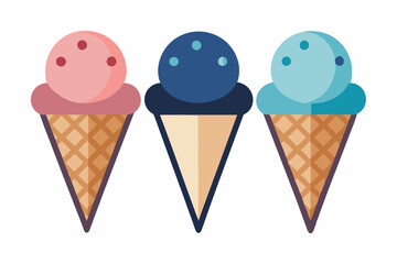  Ice cream mixed with chocolate, vanilla and strawberry