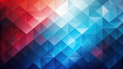 Obraz premium Wide-Angle Abstract geometric background with a gradient of blue and red shades