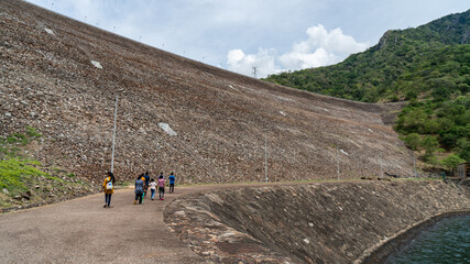 The landscape around the Srinagarind Dam