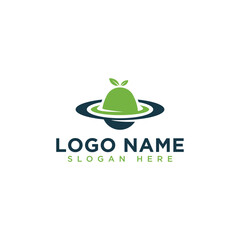 Eco-friendly Planet Leaf Logo