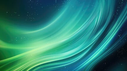 Obraz premium Abstract Swirling Green and Blue Design with White Specks