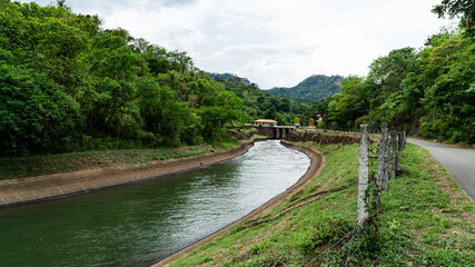 Irrigation canal in the rainy season