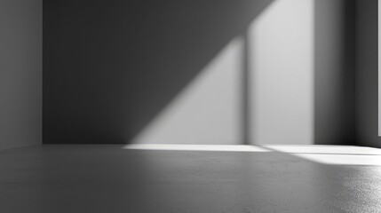 Sunlight Streaks Through Window in Empty Room