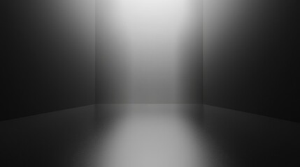 Naklejka premium A Corner Room with a Bright Light Source Illuminating the Floor