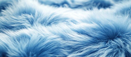 Closeup of soft blue faux fur.