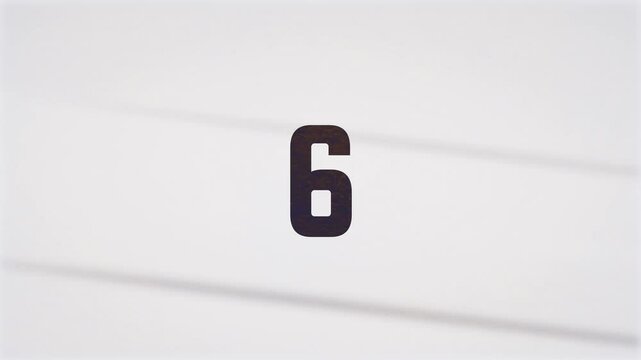 Countdown glitch rgb effects old white ten second animation.