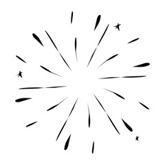 Obraz premium Hand drawn fireworks illustration 