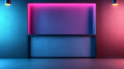 Obraz premium Colorful illuminated backdrop with dramatic lighting effects, suitable for design projects.